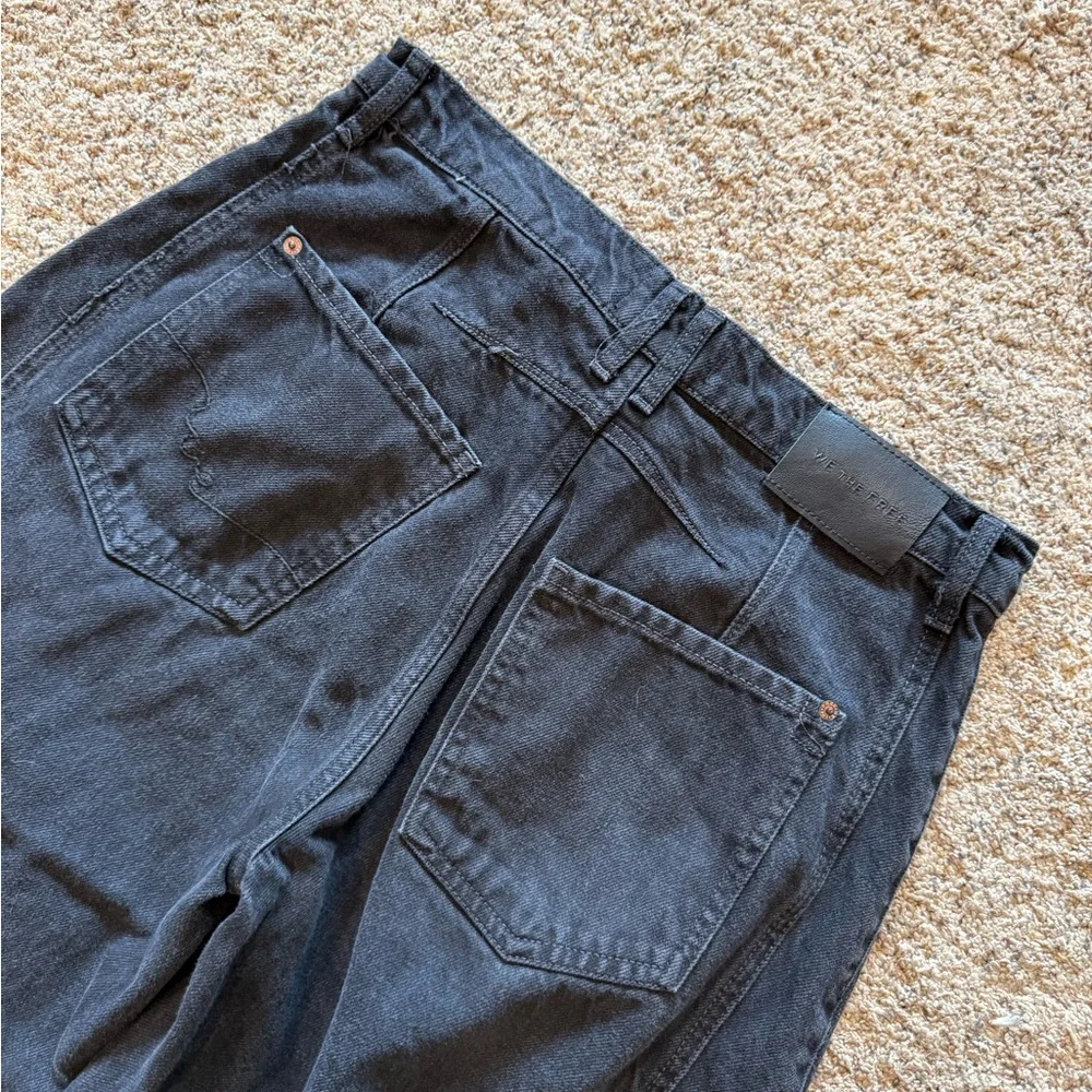 We The Free Black Button Fly Barrel Jeans - Picture 4 of 6